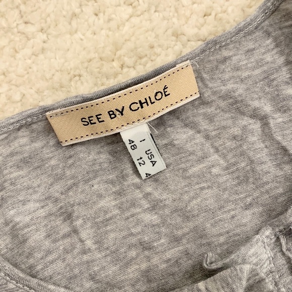 See by Chloe Grey Button Down Cotton Cardigan - Picture 8 of 15